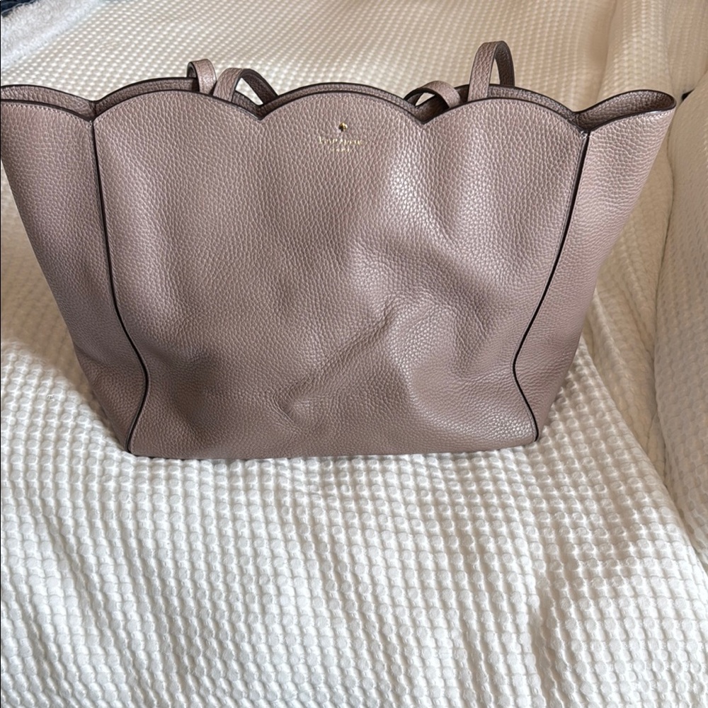 Kate Spade Taupe Leather Tote Bag